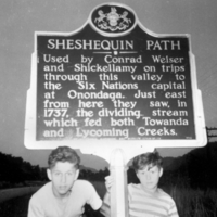 Sheshequin path, historical marker