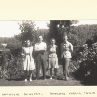 A Carnegie Quartet -- Barbara Korsch, Taylor Hinton, Eileen Sutton, Arn Sparrow.