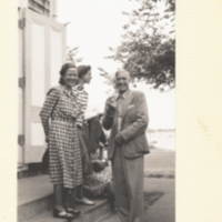 Mrs. Sansome, Eileen, Dr. Huskins during the Genetics Society Meetings at Woods Hole.