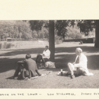 Lunch on the Lawn -- Lou Stillwell, Jimmy Potter, Janis Baker, Ber Kaufmann.