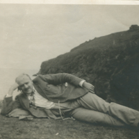 J. B. S. Haldane at the shore.