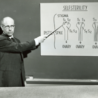 Curt Stern lecturing, selfsterility.