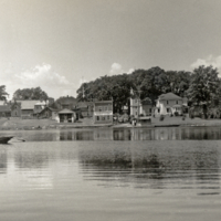 8-40-j: View of Indian Island, Maine, from Old Town, Maine