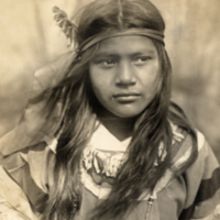 9-19-p: "Elizabeth Andrews, Indian Island, Old Town, Me." postcard.