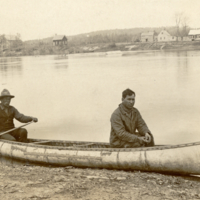 9-13-i: "Steve and Francis Stanislaus, Lincoln, Me." postcard.