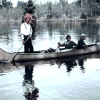 Penobscot family in canoe