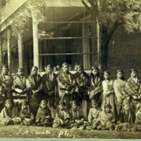 Sioux girls as they arrived at the Indian Training School, Carlisle Barracks, Oct. 5th, 1879