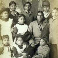 Mattie Reid, Anna Menaul, John Menaul, Mary Perry, Benny Thomas, Lena Carr, Clara Guernsey, Julia Dorris, Harry Marmon, Jose Paisano, Lieut. Gov. of Laguna