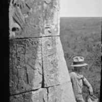 Mayan carvings at temple