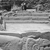 Mayan temple excavation