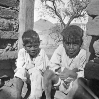 Two Tepecano boys, in doorway