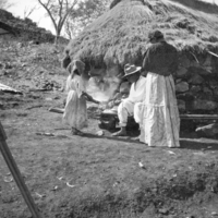 Tepecano family gathered outside