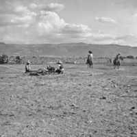 Tepecano men corralling horse