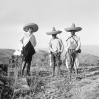 Three Tepecano men with weapons