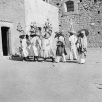 Tepecano procession with garlands