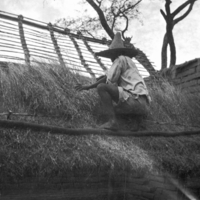 Tepecano man adding roof