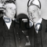 W. F. G. Swann and Niels Bohr, at Franklin Institute.