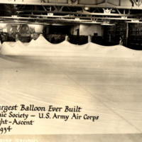 "Constructing Largest Balloon Every Built," postcard.