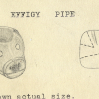 Iroquois effigy pipe