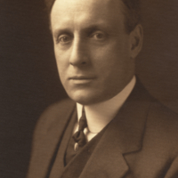 William Ezra Lingelbach (?), bust, sitting, formal portrait.