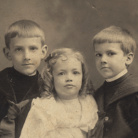 John Knight Shryock, Richard Harrison Shryock, and Jannes Noble Shryock, half length, sitting, formal portrait.