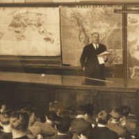 Joseph Russell Smith lecturing at Columbia University.