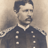 Walter Reed in uniform, half length, 3/4 profile, standing, formal portrait.