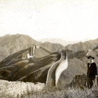 Helen Thomas Flexner at the Great Wall of China.