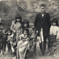 Family (?) portrait, outside, Benguet Province, Philippines.