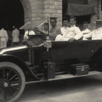 Department Governor and Sultan of Sulu in automobile, Zamboanga, Philippines.