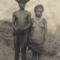 President of Lubo (?) and his wife, Bontoc, Philippines.