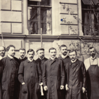 Group portrait, Landsteiner and nine other men.