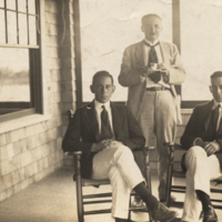 Jacques Loeb, Robert Less [?] and Leonard Rigns [?], Woods Hole.