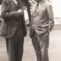 Osterhout with Otto Loleoi [?], Woods Hole, 1951