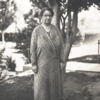 Florence Sabin, full length, informal, standing.