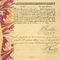 Benjamin Franklin to Ferdinand Grand (France) Promissory Note no. 12, August 15, 1781.