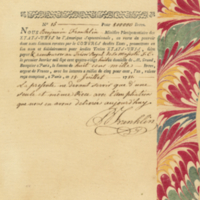 Benjamin Franklin to Ferdinand Grand (France) Promissory Note no. 15, July 18, 1781.