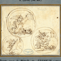 Sketches for rev. of Franklin medal (Zigrosser, fig. 7)