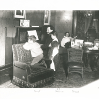 F8.1.3 Franz Boas with wife Marie and children Helene and Ernst, at piano.