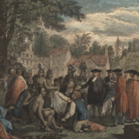 William Penn's Treaty with the Indians, when he founded the Province of Pennsylvania in North America 1681.