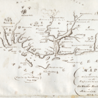 "Map of discoveries in the Expeditions of Sir Walter Raleigh in America, 1584"