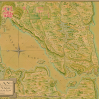 Plan de la baye, ville et forts de St. Yago dans l'isle de Cuba.