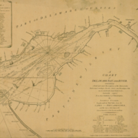 A chart of Delaware Bay and River, containing a full and exact description of the shores, creeks, harbours, soundings, shoals, sands and bearings of the most considerable land marks ,&c. &c.