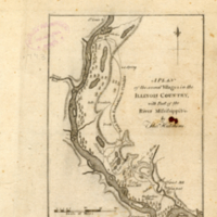 A plan of the several villages in the Illinois country, with part of the River Mississippi &c.