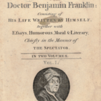 Works of the late Doctor Benjamin Franklin title page.