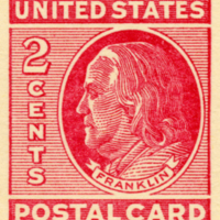 Franklin stamp, two cents.