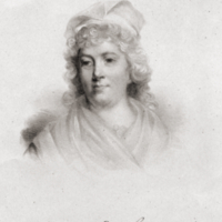 Portrait of Sarah Franklin Bache, with facsimile signature.