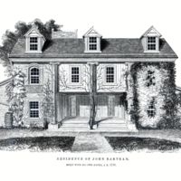 "Residence of John Bartram, built with his own hands, a.d.1730."