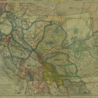 Map (3) showing present or late and also former distributions of northern tribes.