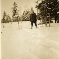 5-29-g: Frank Speck on snowshoes